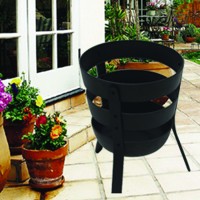 steel fire basket brazier garden fire pit patio fire bowl