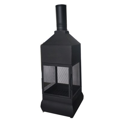 backyard chimeneas chiminea outdoor fireplace black