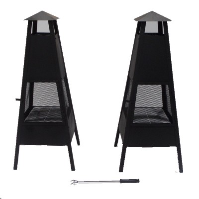 modern chimeneas patio heater outdoor fireplaces  metal fire pit designs